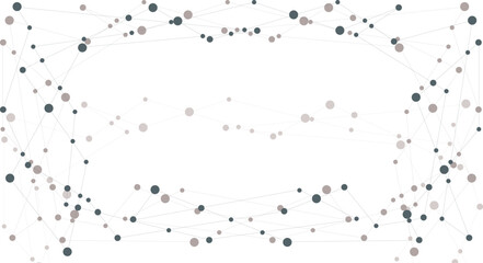 abstract vector of connected lines and dots