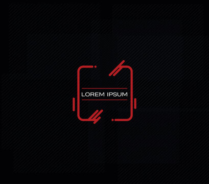 Bold red focus frame  — a sharp tech logo perfect for digital, camera, media, or UX/UI branding