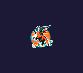 Dynamic GOAT mascot logo — perfect for sports teams, esports, or bold personal branding that radiates strength and character.