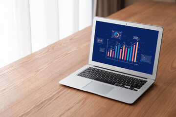 Business data dashboard provide business intelligence analytic for marketing strategy planning...