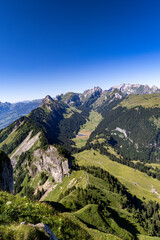 mountain peak in the swiss alps, Hoher Kasten, switzerland