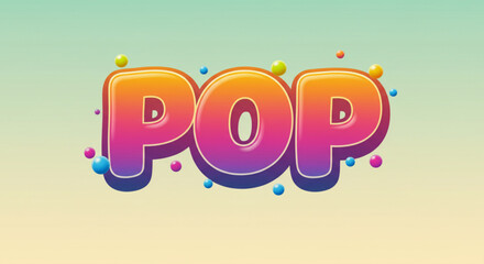 Colorful Pop Art Text Effect Vibrant 3D Letters Design