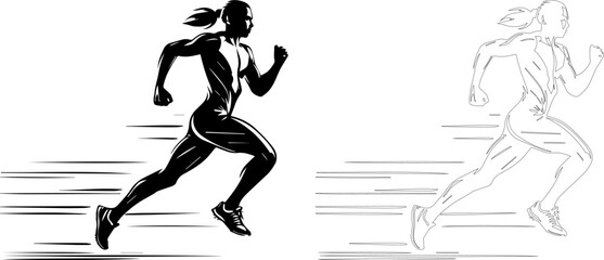Speed and Fitness Running Illustration


