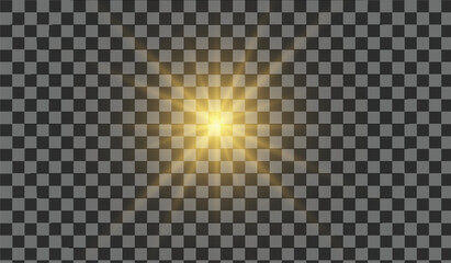 The brilliance of sunlight creates a stunning lens flare, accompanied by radiant sun flashes and striking rays that resemble a spotlight.

