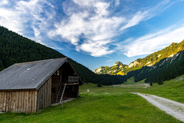 Obraz premium mountain peak in the swiss alps, Hoher Kasten, switzerland
