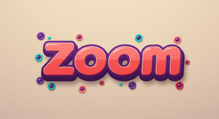 Bold Zoom Text Effect  Vibrant 3D Style Typography Design