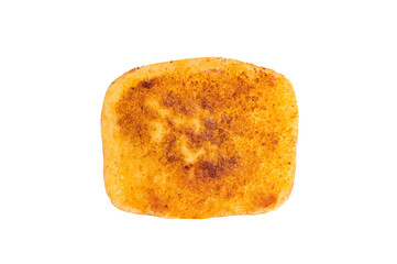 Fried Chicken cordon bleu cutlet with cheese and ham in breadcrumbs isolated on white backgroun