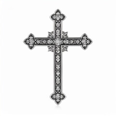 cross on a white