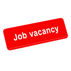 job vacancy label isolated on white background
