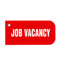 job vacancy label isolated on white background