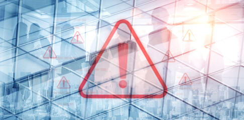 Cybersecurity alert warning showing red cyber for data breach, network threat, and cyber security system vulnerability with emphasis on security risk, caution, digital protection Vouch