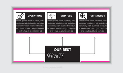 Professional business PowerPoint presentation slides template design. Infographic elements template set for web, print, annual report use for modern company profile