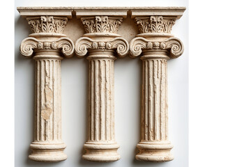 Obraz premium Classical decorative columns with ornate details and texture 