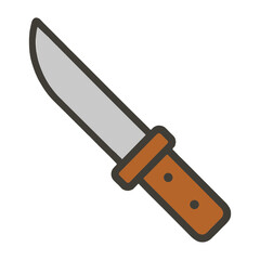 Cartoon knife icon on white background
Vector image weapon