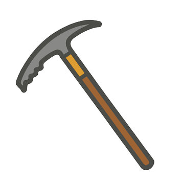 Cartoon ice pick icon on white background
Vector image weapon