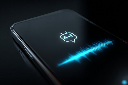 Ai assistant display on smartphone with voice interface