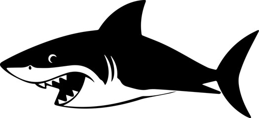 Obraz premium Fierce Shark Attack Emblem