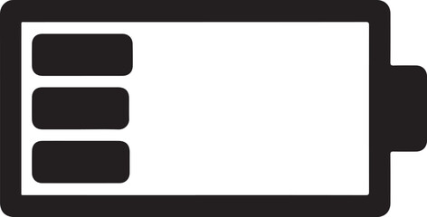 Obraz premium Battery Charge Icons Full and Empty Silhouette Pack