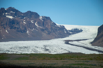 snow covered mountains