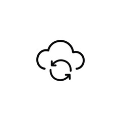 Cloud Synchronization Symbol Outline