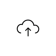 Cloud Upload Symbol Outline