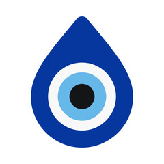 Rounded Teardrop Evil Eye Protection Symbol