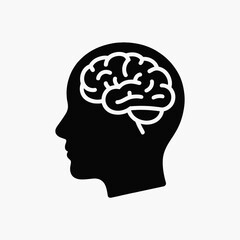 human head with brain