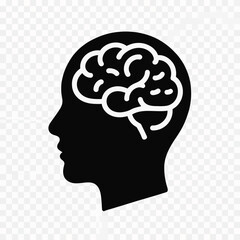 human head with brain