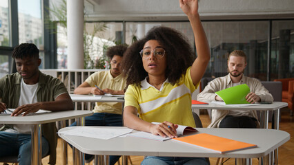 University high school academy college lecture class lesson difficulty task test exam African...