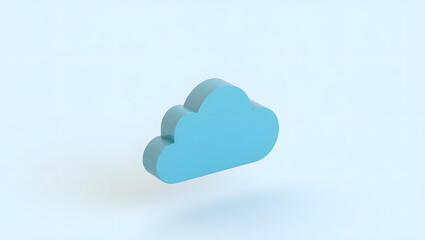 Obraz premium 3D Cloud Computing Icon Isolated on Transparent Background