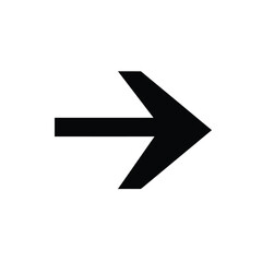 Simple Black Arrow Icon Right Direction Pointer Graphic