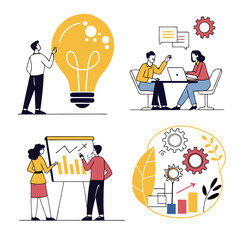 set of business icons