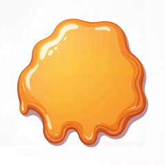 Greasy orange sauce illustration on white background, culinary concept