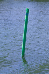 Green boat navigational marker