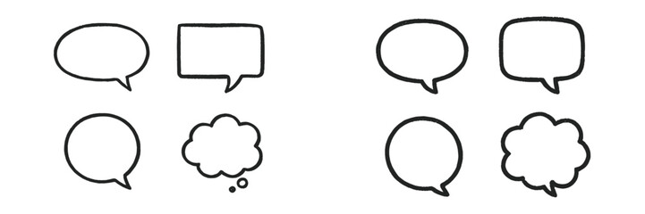 Variety of speech and thought bubbles suitable for comic or graphic design applications