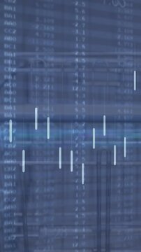 Animation of financial data over supermarket cart