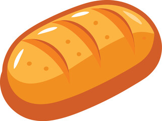Delicious whole wheat bread loaf isolated on transparent background
