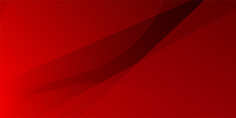 Red abstract template for card or banner. Metal Background with waves and reflections. Illustration of abstract background with a metallic element