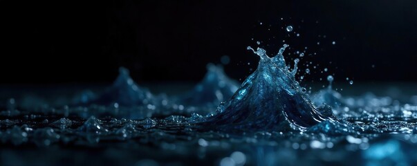 Dark Swirling Liquid Slow-Motion Abstract Footage - Mystical, Suspenseful Black Background