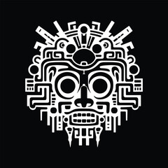 Aztec Tribal Decoration Vector Element