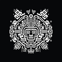 Obraz premium Aztec Tribal Decoration Vector Element 8