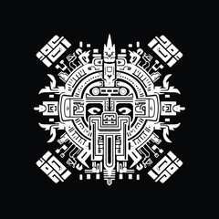 Aztec Tribal Decoration Vector Element 4