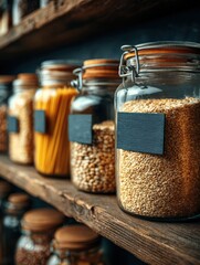 Mason Jar Food Storage: Spices, Seeds, and Superfoods Still Life