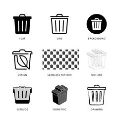 Each Trash bin icon has its own creative design, and each design can meet the needs of different jobs.