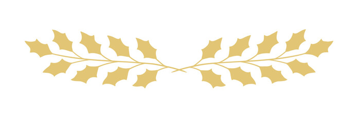 Golden border with leafy branches