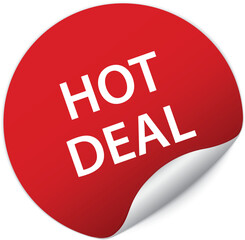 HOT DEAL - round red sticker banner