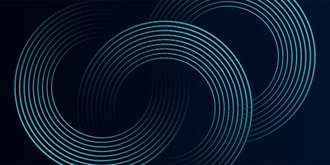 Blue abstract background with glowing circles. Swirl circular lines pattern. Geometric spiral. Twirl element. Modern graphic design. Futuristic technology concept.eps.10