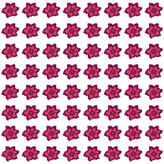 Simple flowers in flat style. Seamless pattern. Vector illustration.