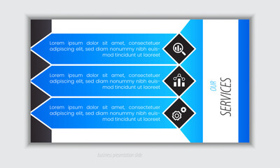 Professional business PowerPoint presentation slides template design. Infographic elements template set for web, print, annual report use for modern company profile