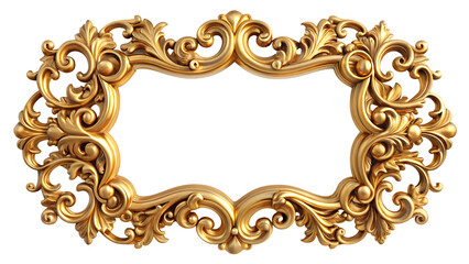 Golden Ornament Frame: An intricate golden frame, meticulously crafted with elegant ornamental details, radiates timeless elegance and classic design.